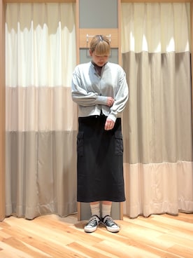 「Samansa Mos2 blue（サマンサモスモスブルー）のアイテム（トップス）」を使った、ミユ( ¨̮ )さん（レディース・170cm・20代）の秋コーディネート