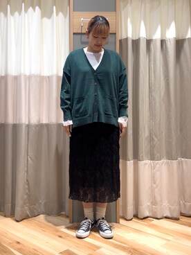 「Samansa Mos2 blue（サマンサモスモスブルー）のアイテム（トップス）」を使った、ミユ( ¨̮ )さん（レディース・170cm・20代）の秋コーディネート