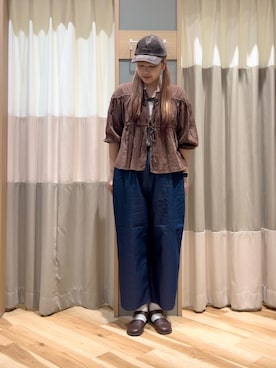 「Samansa Mos2（サマンサ モスモス）のアイテム（帽子）」を使った、ミユ( ¨̮ )さん（レディース・170cm）の夏コーディネート