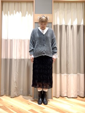 「Samansa Mos2 blue（サマンサモスモスブルー）のアイテム（トップス）」を使った、ミユ( ¨̮ )さん（レディース・170cm・20代）の秋コーディネート
