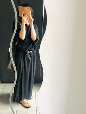 「残暑コーデ」｜「アイテム（ワンピース/ドレス）」を使った、つめづめさん（レディース・158cm）の夏コーディネート