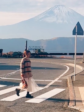 「アイテム（ドラムバッグ）」を使った、popiglaw さん（レディース・160cm）の冬コーディネート