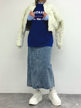 「ANAP（アナップ）のアイテム（ブルゾン）」を使った、Airiさん（レディース・163cm）の冬コーディネート