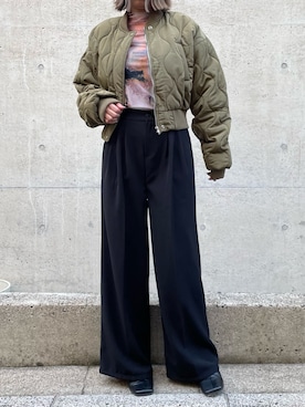 「ANAP（アナップ）のアイテム（ジャケット/アウター）」を使った、Airiさん（レディース・163cm）の冬コーディネート