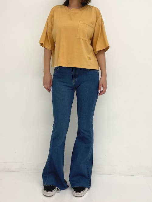 ハイウエストストレッチデニムフレアパンツ（デニムパンツ）｜ANAP