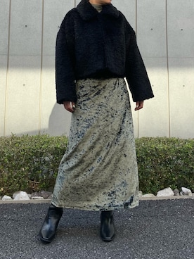 「ANAP（アナップ）のアイテム（ブルゾン）」を使った、Airiさん（レディース・163cm）の冬コーディネート