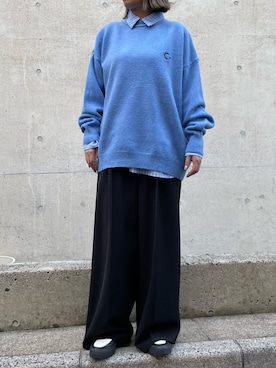 「アイテム（ローファー）」を使った、Airiさん（レディース・163cm）の秋コーディネート