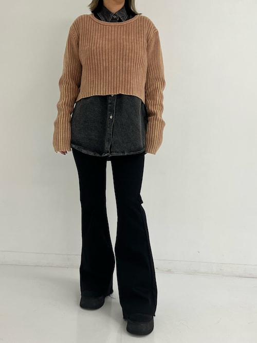 ハイウエストストレッチデニムフレアパンツ（デニムパンツ）｜ANAP