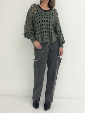 「秋先取りコーデ」｜「アイテム（タンクトップ）」を使った、Airiさん（レディース・163cm）の秋コーディネート