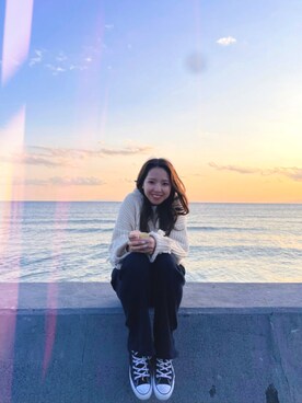 「FLOVE（フローブ）のアイテム」を使った、のあさん（レディース・163cm）の冬コーディネート