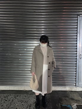 「PULL&BEAR（プルアンドベア）のアイテム（ブーツ）」を使った、リリーさん（レディース・153cm）の冬コーディネート