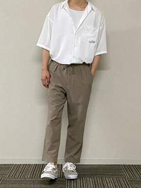 「UNIQLO（ユニクロ）の50色ソックス（消臭機能付き）（ソックス/靴下）」を使った、UNOさん（メンズ・172cm）の夏コーディネート