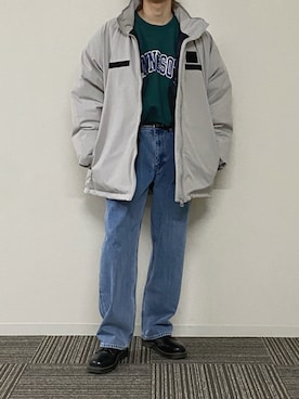 「BASQUE magenta（バスクマゼンタ）のアイテム（スウェット）」を使った、UNOさん（メンズ・172cm）の冬コーディネート