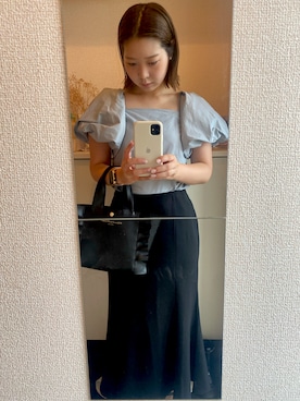 「RANDEBOO（ランデブー）のアイテム（トップス）」を使った、もさん（レディース・158cm）の夏コーディネート