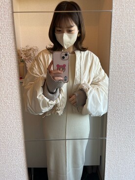 「MOUSSY（マウジー）のアイテム（MA-1）」を使った、もさん（レディース・159cm）の冬コーディネート