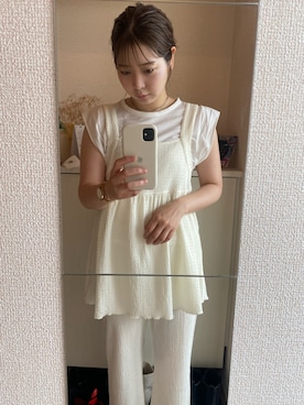 「mline（エムライン）のアイテム（アンサンブル）」を使った、もさん（レディース・158cm）の夏コーディネート