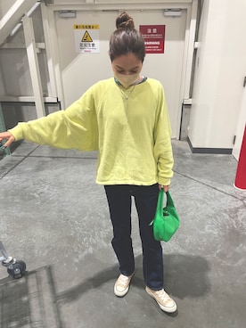 「ISOOK（アイスー）のアイテム（バッグ）」を使った、Canakoさん（レディース・158cm）の冬コーディネート