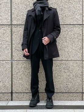 BURBERRY BLACK LABELのトレンチコートを使った人気ファッション ...