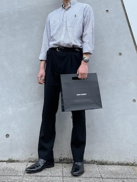 「Ralph Lauren」｜「アイテム（スラックス）」を使った、MAITO 마이토　さん（メンズ・170cm）の春コーディネート