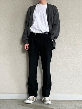 「アイテム（カーディガン/ボレロ）」を使った、MAITO 마이토　さん（メンズ・170cm）の春コーディネート