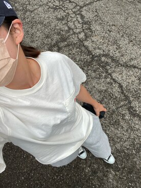 「DANTON」｜「アイテム（スウェットパンツ）」を使った、なともさん（レディース・172cm）の夏コーディネート