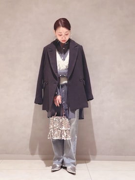 「Te chichi（テチチ）のアイテム（その他アウター）」を使った、ぐりすけさん（レディース・151cm）の秋コーディネート
