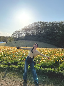 「ピクニックコーデ」｜사랑sᴀʀᴀɴさん（レディース・173cm）の春コーディネート