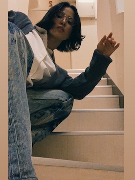 「Paul Smith（ポールスミス）のアイテム」を使った、まなごみわさん（レディース・152cm）の冬コーディネート