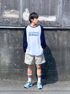 「FRUIT OF THE LOOM（フルーツオブザルーム）のアイテム（レッグウェア）」を使った、パーシューさん（メンズ・168cm）の秋コーディネート