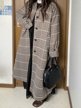 「Kastane」｜「アイテム（ステンカラーコート）」を使った、ふ  ちさん（レディース・151cm）の春コーディネート