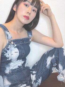 「MOUSSY（マウジー）のアイテム（サロペット/オーバーオール）」を使った、ranka🐣さん（レディース・168cm）の夏コーディネート