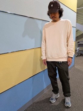 「アイテム（帽子）」を使った、KMさん（メンズ・177cm）の秋コーディネート