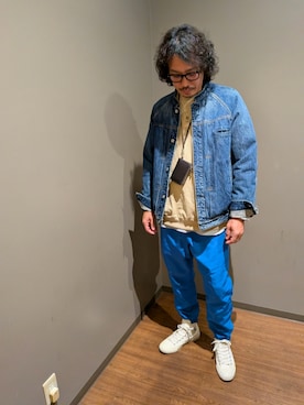 「アイテム（スウェット）」を使った、KMさん（メンズ・177cm）の冬コーディネート