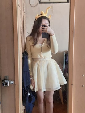 「Bershka（ベルシュカ）のアイテム（ジャケット/アウター、イエロー系）」を使った、judpainan さん（レディース）の秋コーディネート