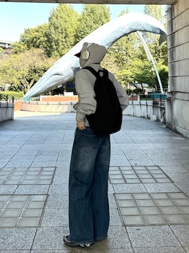 「アイテム（バックパック/リュック）」を使った、ゆう　インスタ7万人さん（メンズ・180cm）の秋コーディネート