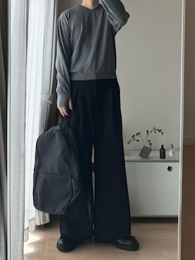 「アイテム（バックパック/リュック）」を使った、ゆう　インスタ7万人さん（メンズ・180cm）の秋コーディネート