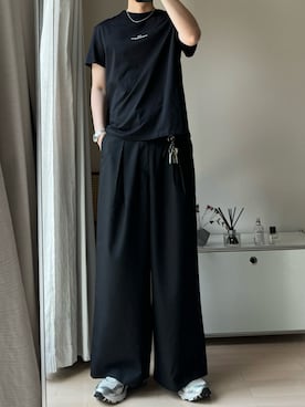 「アイテム（スラックス）」を使った、ゆう　インスタ7万人さん（メンズ・180cm）の夏コーディネート