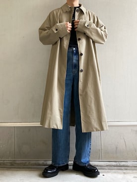 「はじめましてコーデ」｜「アイテム（トレンチコート）」を使った、ゆう　インスタ7万人さん（メンズ・180cm）の春コーディネート