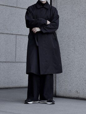 「CALLNE（カルネ）のアイテム（トレンチコート）」を使った、ゆう　インスタ7万人さん（メンズ・180cm）の冬コーディネート