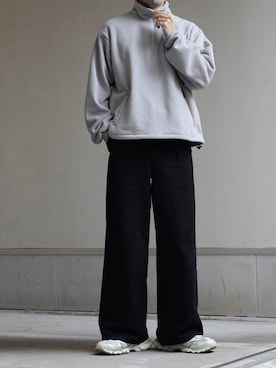 「CALLNE（カルネ）のアイテム（スウェット）」を使った、ゆう　インスタ7万人さん（メンズ・180cm）の秋コーディネート