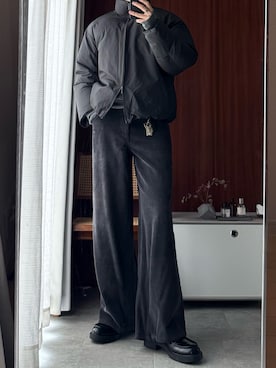 「アイテム（ダウンジャケット/コート）」を使った、ゆう　インスタ7万人さん（メンズ・180cm）の秋コーディネート