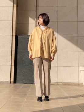 「ビエラシャツ」｜さとうさん（レディース・161cm）の冬コーディネート