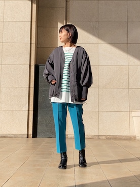 「アイテム（その他アウター）」を使った、さとうさん（レディース・161cm）の冬コーディネート