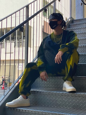 「DIESEL（ディーゼル）のアイテム（スウェットパンツ）」を使った、フジケン@DIESELさん（メンズ・175cm）の夏コーディネート