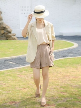 「サマージャケット」｜Jewelobeさん（レディース・160cm）の夏コーディネート