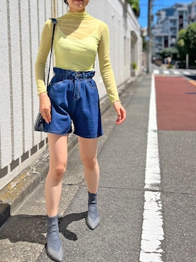 「メロートップス」｜「アイテム（その他）」を使った、Jewelobeさん（レディース・171cm）の夏コーディネート