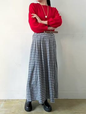 「マキシスカート」｜「アイテム（その他）」を使った、Jewelobeさん（レディース・165cm）の冬コーディネート