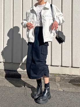「カーゴスカート」｜「アイテム（その他）」を使った、Jewelobeさん（レディース・171cm）の冬コーディネート