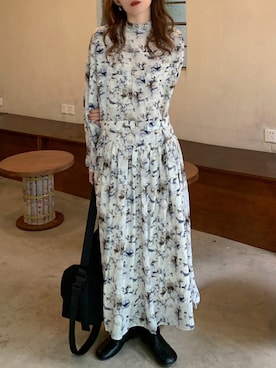 「カラー×コーデ」｜「アイテム（ワンピース）」を使った、Jewelobeさん（レディース・157cm）の冬コーディネート