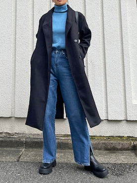 「ショールカラー」｜「アイテム（その他アウター）」を使った、Jewelobeさん（レディース・171cm）の冬コーディネート